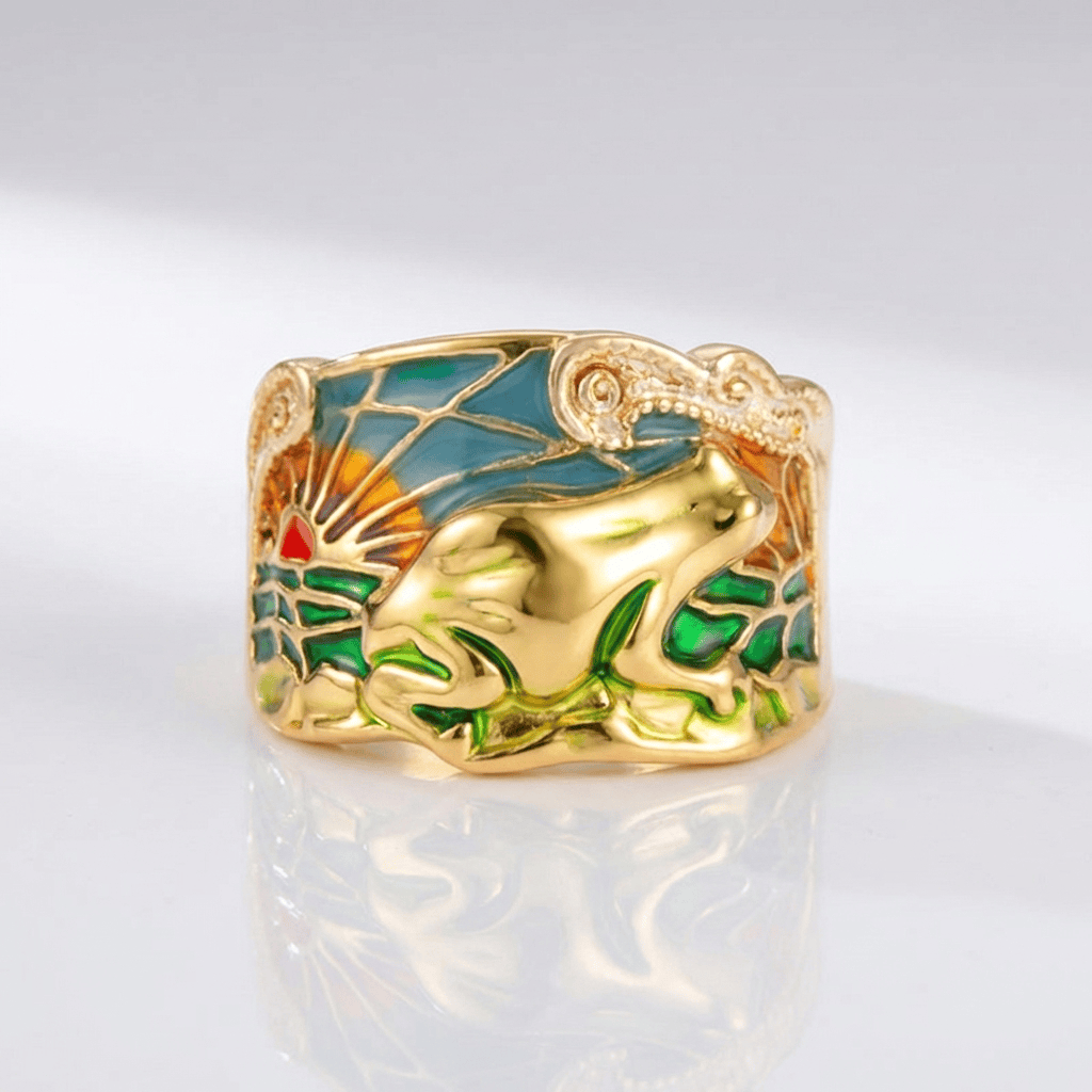 Rose Gold Timeless Ornate Ring by Rose & Oliver, detail view
