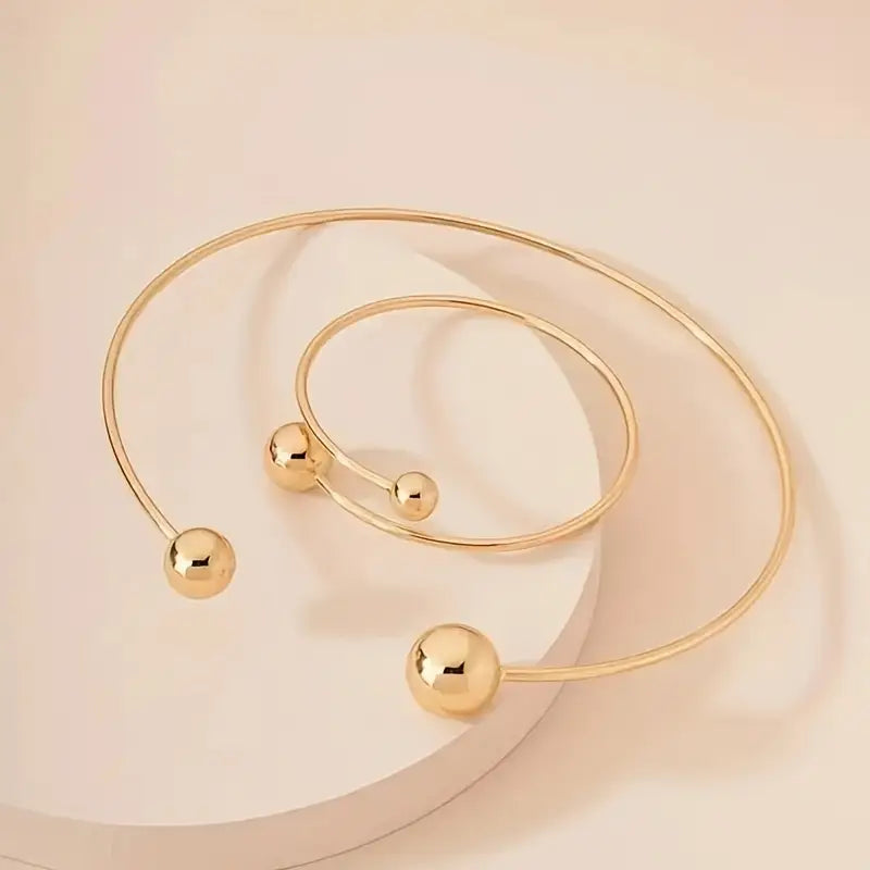 Conjunto de pulseiras Gold Glow™ da Rose & Oliver, pulseiras delicadas com acabamento em ouro, ideal para acessórios elegantes.