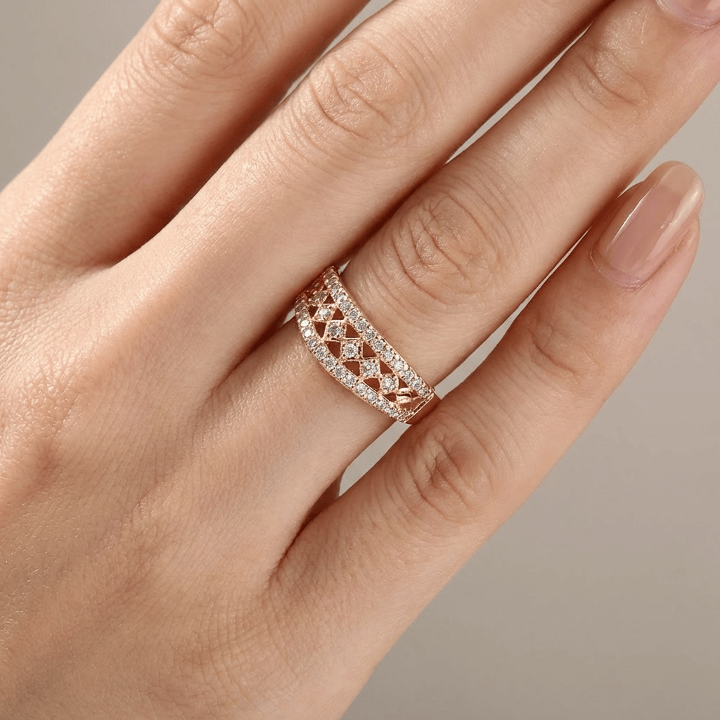 Gold Pave Band Ring by Rose & Oliver - product image 2