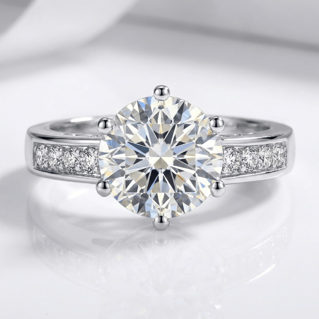 Silver Round Diamond Classic Ring by Rose & Oliver - product image 1