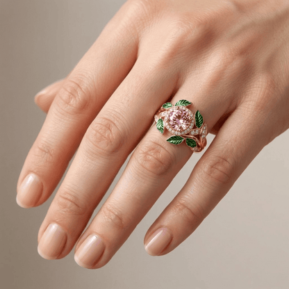 Ring Rose & Oliver Gold Verzauberter Garten mit floralen Details und glänzendem Finish, aus Gold gefertigt für einen eleganten Stil.