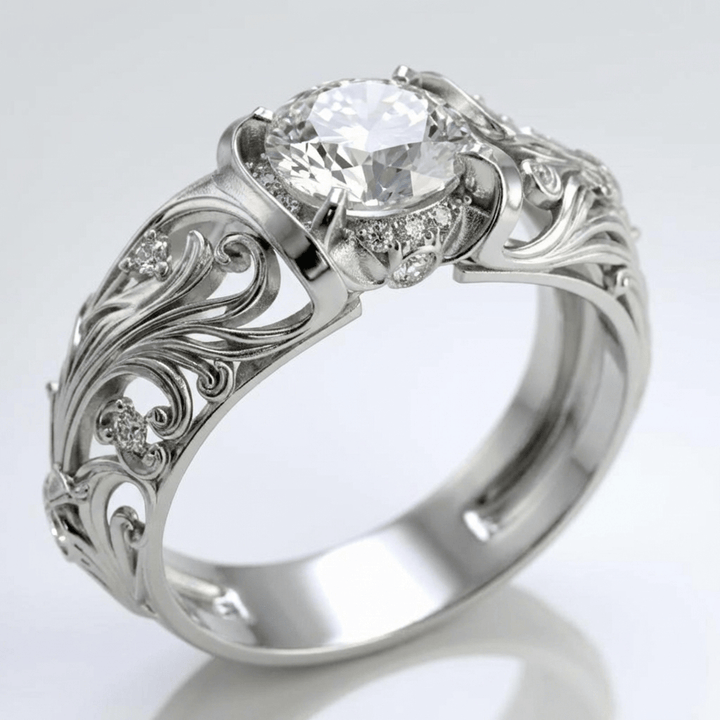 Silver Vintage Elegance Ring by Rose & Oliver - product image 1