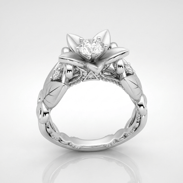 Silver Zirconia Petal Crown Ring by Rose & Oliver - product image 1