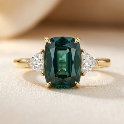 Gold Emerald Solitaire Ring by Rose & Oliver - product image 1