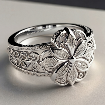 Anel flower com zircônia exótica em ouro, da marca Rose & Oliver, com detalhes delicados e acabamento brilhante.