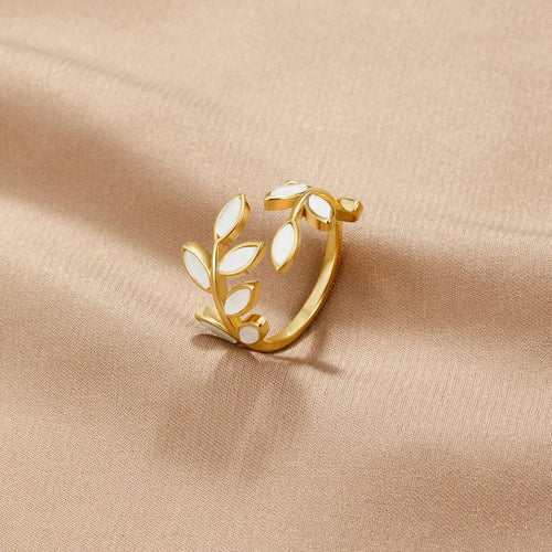 Gold Leaf Motif Ring by Rose & Oliver - product image 1
