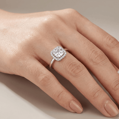 Zirconia Silver Halo Ring by Rose & Oliver - product image 2