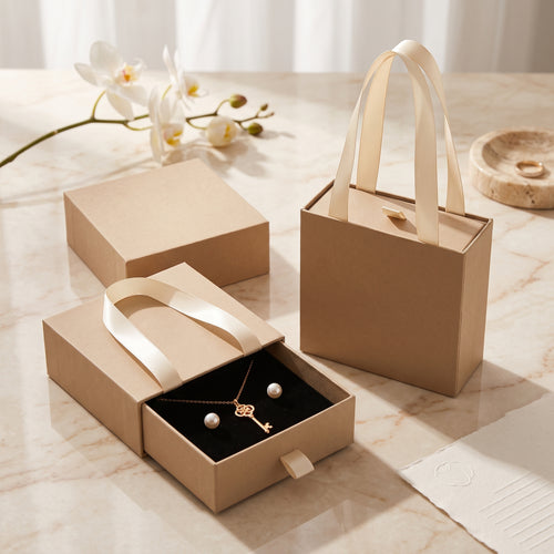 Saco de presente de joia de luxo Rose & Oliver, elegante e resistente para embalar joias especiais, pronto para presente.