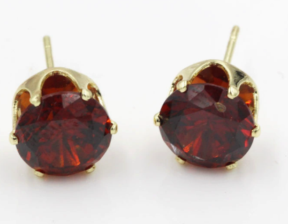 Runde Hoop-Ohrringe aus Rubin von Rose & Oliver, glänzendes Finish, für täglichen Gebrauch und besondere Anlässe.