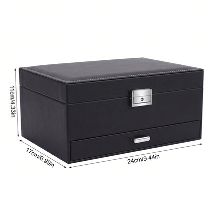 Organizador de joias Deluxe Rose & Oliver com compartimentos para anéis, brincos e colares, em material resistente e elegante.